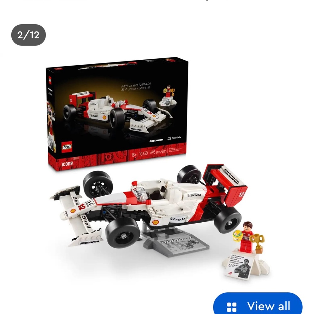 LEGO McLaren MP4/4 Racing Car Set - Red, White, Black